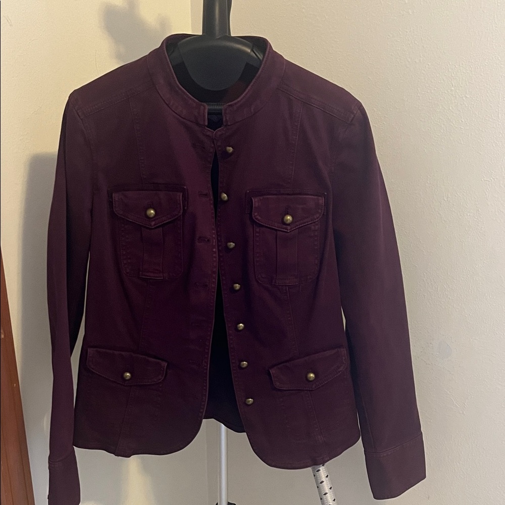 Purple Military Style WHBM Jacket